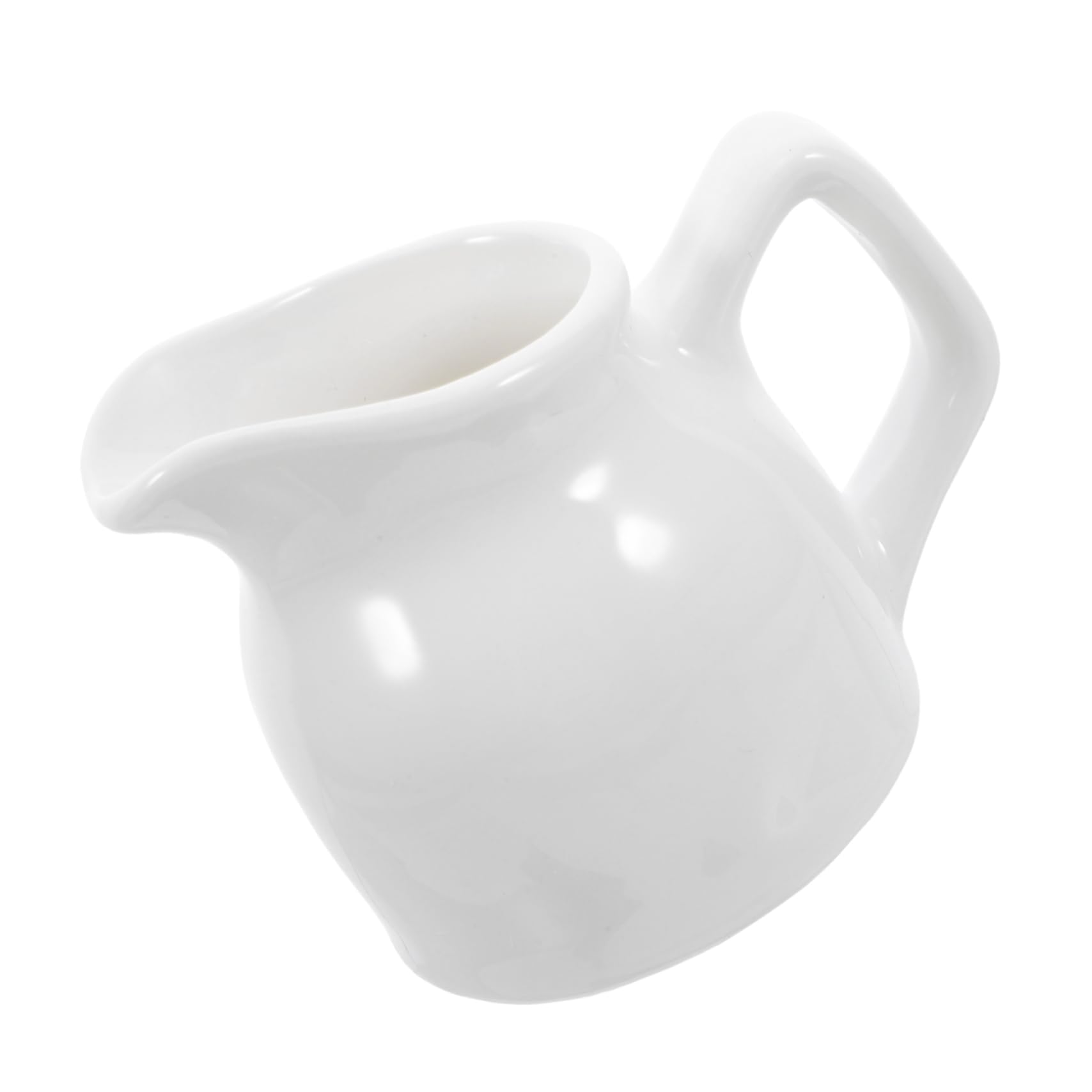 DECHOUS Ceramic Condiment Cup Coffee Pitcher with Handle for Sauces and Milk Frothing Kitchens Cafes and Restaurants Easy to Clean Heat Resistant