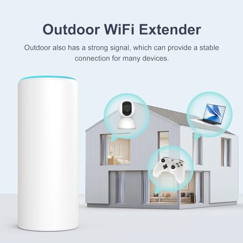 AC1200 WiFi Extender, 2025 Best WiFi Extender, 1.2Gbps home signal booster, Dual Band 5GHz/2.4GHz, Up to 255 Sq.ft and 68 Devices, EasyMesh Compatible, One Ethernet Port,TUYA APP Smart Control - Image 7