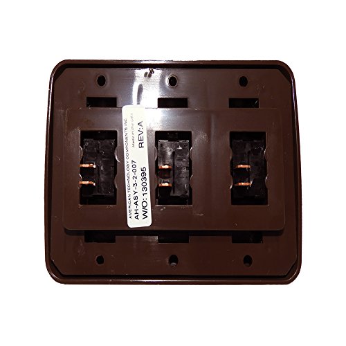 American Technology Components Triple SPST On-Off Switch with Bezel, 12-Volt, for RV, Trailer, Camper (Brown) - Thumbnail 3
