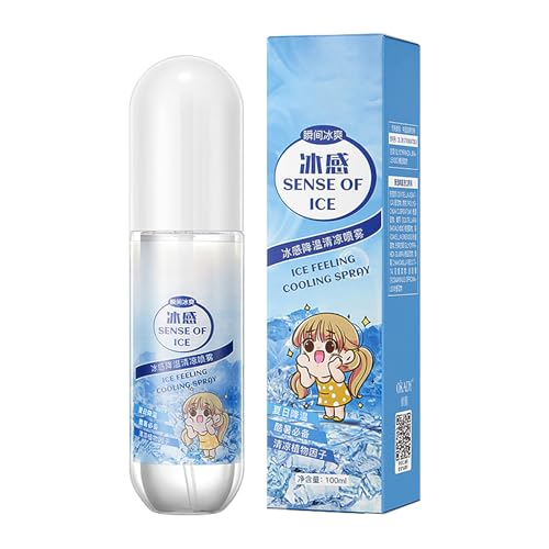Spray de niebla fría para ropa – Spray de refrigeración para sofocos | Calmante Verano Relief Mist | Calmante Spray corporal de 100 ml, remedio refrescante, ropa corporal fresca, preparación de la