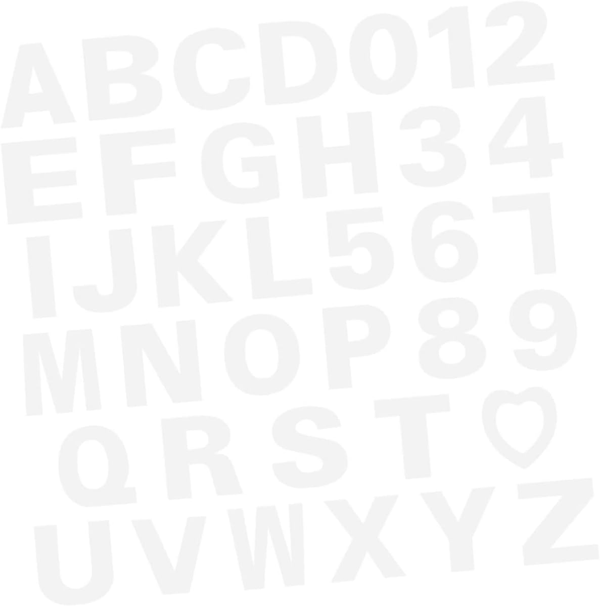 Ciieeo 37pcs DIY Cake Stencil Templates Alphabet Number and Heart Cake Molds for Home Baking Made from Pet Material