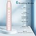 Cordless Water Dental Flosser with Sonic Electric Toothbrush Set, Rechargeable Water Flosser for Teeth Cleaning (Pink)