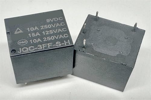 Relé JQC-3FF-S-H 9VDC con capacidad de 10A para conmutación segura y alta resistencia
