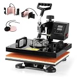 TUSY Heat Press 12x15 Inch, 5 in 1 Heat Press Machine with LCD Display, 360 Degree Rotated Industria