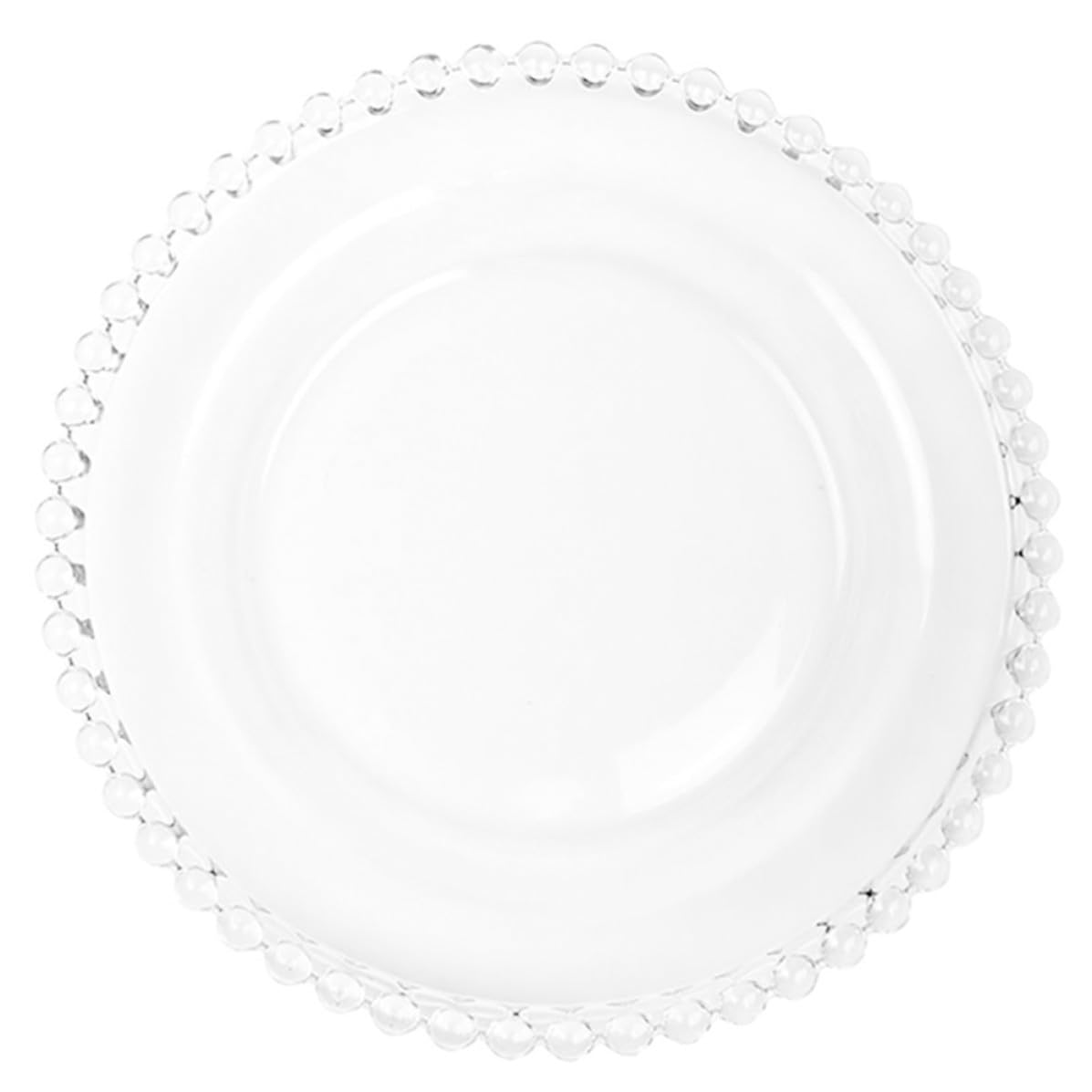 Assiette à dessert en verre perlé PLAFOPE pour salade et fruits