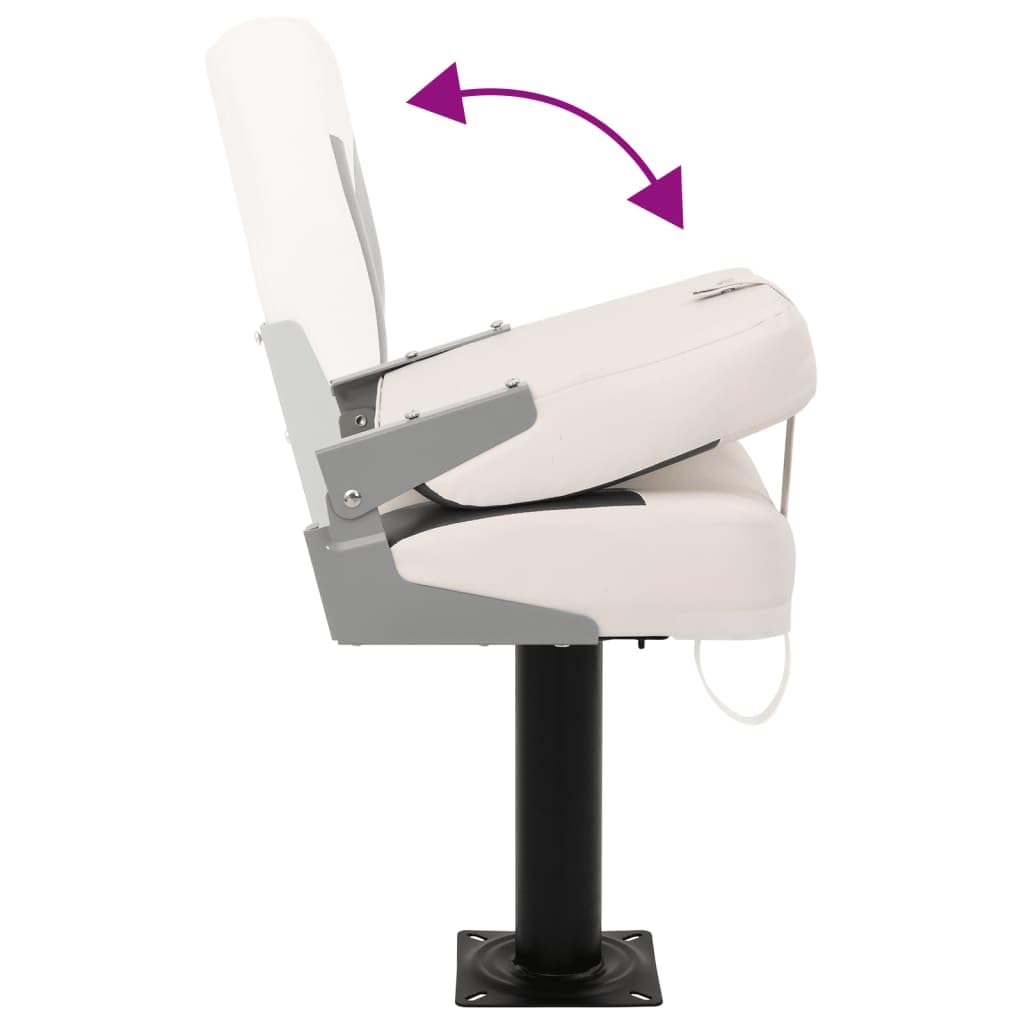 vidaXL Asiento plegable para barco juego de 2 con respaldo bajo
