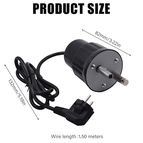 GOMETY Grillmotor, Elektromotor Grill Barbecue Motor DC 220V-240V Outdoor BBQ Drehmotor für Braten Rotisserie Grill Spieß Rotator Elektrischer Grillgeräte Grillzubehör (Schwarz)