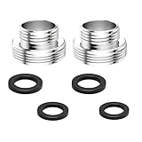 MejaRizon 2 Stück Wasserhahn Adapter Set, M16-M22 Außengewinde Doppelgewinde Gewindeadapter M16 auf M22 mit Gummidichtung, für Küchenarmaturen, Wasserfilter und Schläuche, Wassersparfunktion