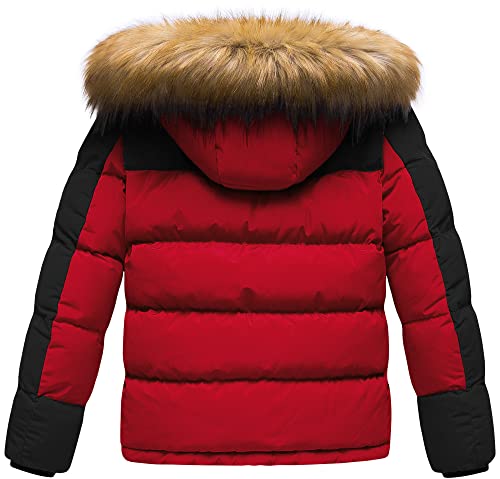 Image of CREATMO US Boy's Water Resistant Winter Coats Warm Fleece Lined Outwear Windbreaker Ski Jacket