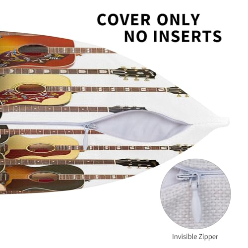 Housse de coussin guitare EdWal lot de 2 pour décoration de canapé - 6