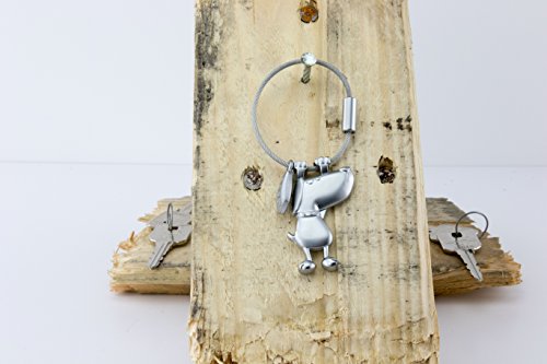 TROIKA DOGGY – KR17-14/MA – Schlüsselanhänger – Hund – der beste Freund des Menschen – Metallguss– matt – verchromt – silber – TROIKA-Original