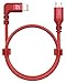 Price comparison product image ADAM elements PeAk II Lightning to Micro-USB Cable for DJI Remote Controller Mavic & Spark Series - Red [iPhone & Pad I MFI certified I 30cm long I Nylon & Aluminum I One-Sided 90 °]