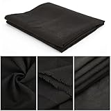 CABODYALS 1.5M Black Linen Cotton Material Needlework Canvas Blend Upholstery Embroidery Quilting Garments Draping Cloth Fabric for Hand Sewing Making Bags Clothing Accessories Home Decor Diy Craft - Image 5