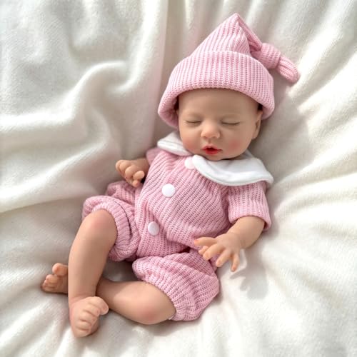 Muñeca de silicona bebè con peso de 3 lb y 12 pulgadas miniatura 2