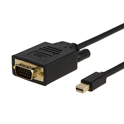 CableCreation Mini DP to VGA Cable 3FT, Mini DisplayPort (Thunderbolt 2) to VGA Adapter Compatible with Mackbook Pro/Air, iMac, UHD Monitor, Surface Pro, 0.9M Black …
