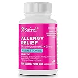 Safrel Allergy Relief Medication 25mg Diphenhydramine HCl, Antihistamine for Sneezing, Runny Nose, Itchy Eyes and Throat, Indoor and Outdoor Allergies (1000 Count)