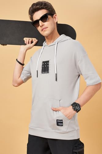 Image of Street 808 by Pantaloons Men's Solid Oversized Fit T-Shirt