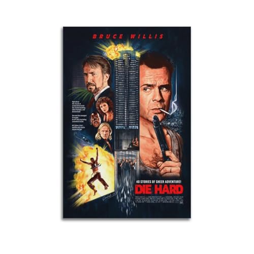 UHHYFVN Póster de la película Die Hard 1 póster decorativo para pared, pintura para dormitorio, 20 x 30 cm, estilo sin marco