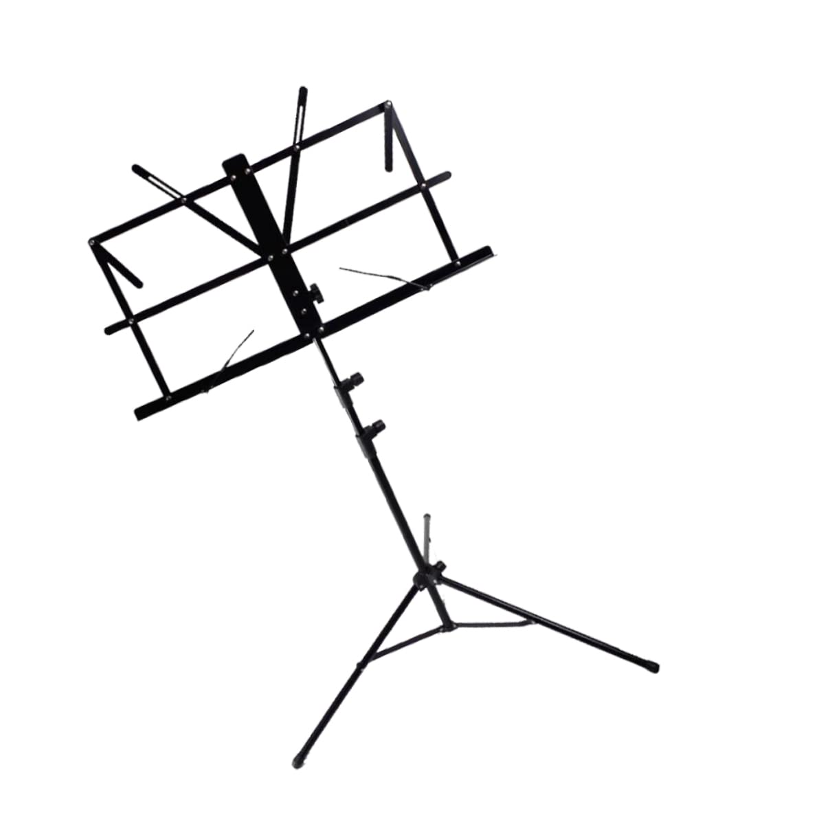 Soporte para Atril de Partituras Plegable de Metal, Trípode Ajustable | Altura Regulable de 60 a 150cm, Pies Antideslizantes, para Guitarra y Zheng, Estructura Plegable de Acero y Plástico