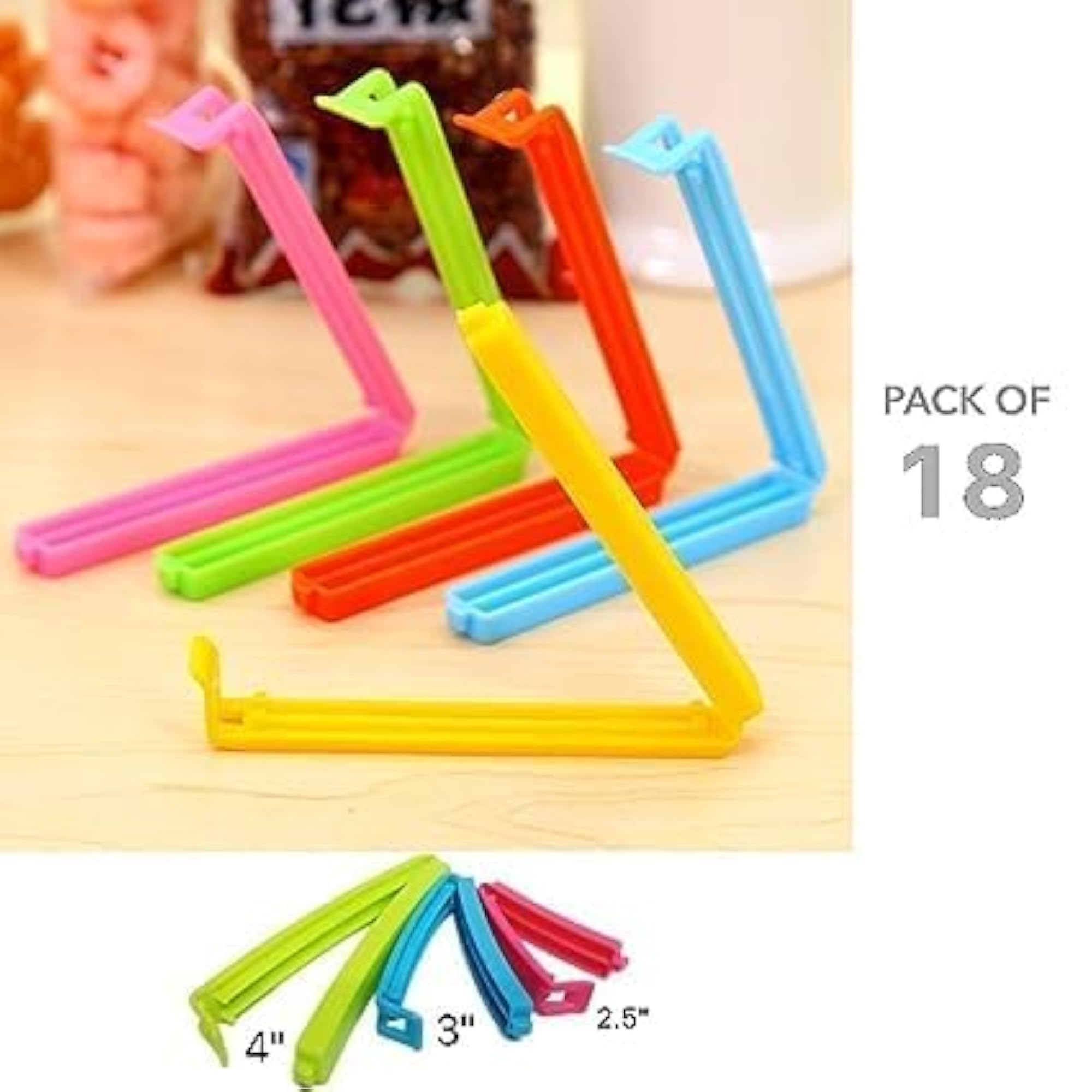 Multipurpose Plastic Bag Clip Sealer, 18 Pcs