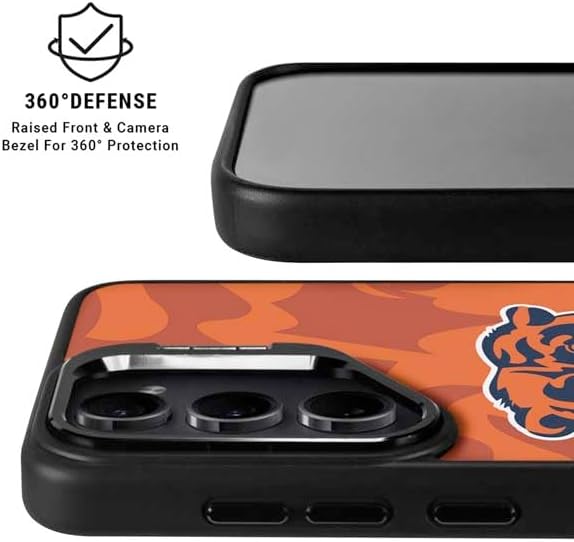 Skinit Kickstand Phone Case Compatible with Galaxy S25 Ultra - Officially Licensed NFL Chicago Bears Double Vision Design