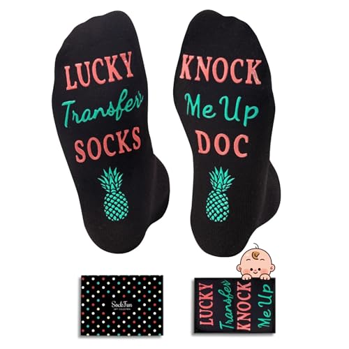 IVF Gifts Infertility - Fertility Embryo Transfer Gifts for Her Wife, IVF Lucky Transfer Day Socks Egg Retrieval Socks
