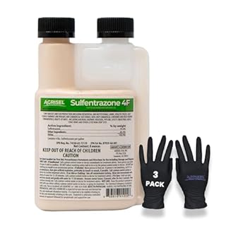 Agrisel Sulfentrazone 4F Weed Killer, Pre-Emergent and Post-Emergent, Broad-Spectrum Control, Stops 100+ Weeds, Pet Safe, Includes 3-Pack of Agrisel Protective Gloves, 8 Ounces