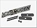 3D Mugen Racing Grill Grille Emblem Black and Silver Universal Fit All Vehicles
