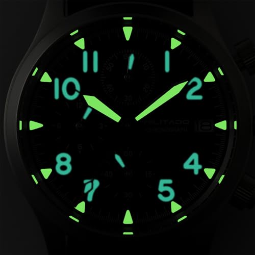 Image of TACTICAL FROG Militado ML1868 39mm Military Chronograph Watch Sapphire Crystal VK61 /VK67 Quartz Watches for Men C3 / BGW9 Luminous 100M Waterproof
