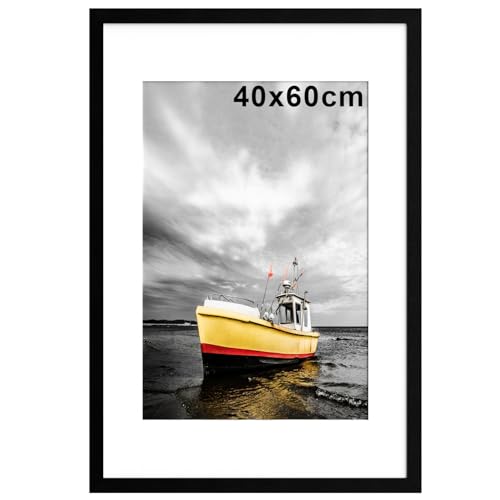 40x60cm Picture Frame with Mat Black 40x60 Photo Frame with Perspex Window