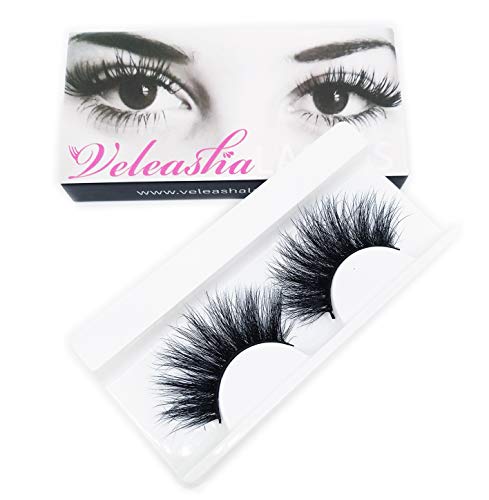 Veleasha-187A 25Mm Lashes Strip 5D Mink Hair High Volume Thick Dramatic Style Long Length Cruelty-Free And Reusable/False Eyelashes #TOP6