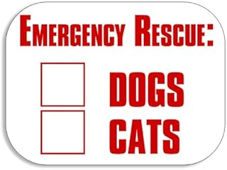 Magnet Emergency Rescue Dogs Cats Magnet(fire Safety Window Decal) 3 x 5 inch