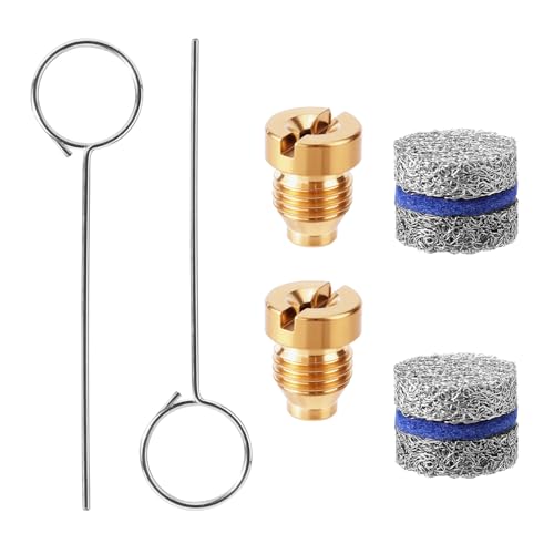 Lyreh 2 Sets 1.1 mm Foam Cannon Orifice Tips Kits Stainless Steel Premium 0.04in Cannon Orifice Nozzles and Maker Filter Meshes Kit Practical Accessories Parts for Snow Foam Lance (3 Layer)