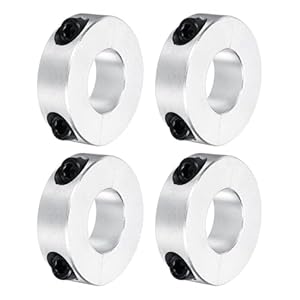 Sourcing Map Aluminium-Klemmringe mit Stellschraube, 4 Stück