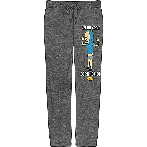 Beavis and Butthead I Am the Great Cornholio! Adult Men's Gray Graphic Sleep Pajama Pants