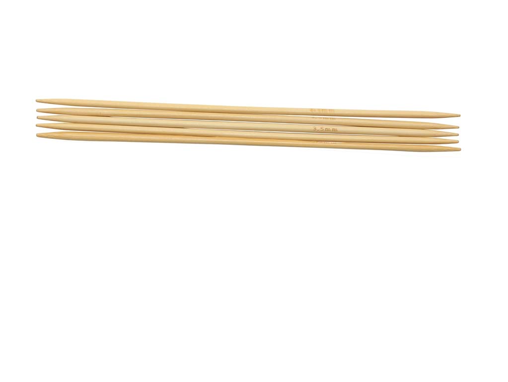 Glorex Bamboo Knitting Needles 3.5 mm 20 cm, Natural