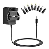 Tonton 9V Power Supply, 2A 1.5A 1A DC Adapter with 8 Tips for Crosley Record Player CR8005A I II III Series, Arduino Uno R3, Schwinn Exercise Bike, Korg Volca Syth Bass, Bowflex Max Trainer, 2M