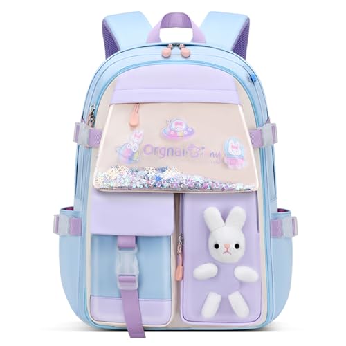 VIDOSCLA Bunny Girls Backpack for School Kawaii Kids Backpack Cute Sequin School Bag for Girls by VIDOSCLA - Used condition - US$12.23