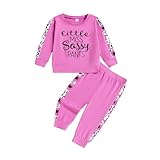 Jeinxcn Infant Toddler Baby Girl Clothes Long Sleeve T-Shirt Tops Pants Outfits Set 4-5T Pink