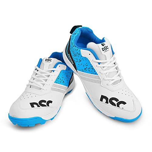 Best Shoes for Cricket Bowling: Find Your Perfect Pair 13 DSC Zooter Men’s Cricket Shoes – Elite Performance, Superior Grip & Comfort Fit (White-Blue, US Footwear Size System, Adult, Men, Numeric, Medium, 12)