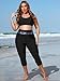 ATTRACO Women's Swim Pants Plus Size UPF 50+ Swimming Leggings High Waisted Swim Capris Black 1X