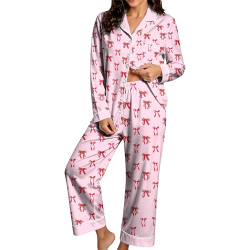 WWPPAION Christmas Pajamas Womens Sleepwear Matching Pjs Long Pants Set - image 4