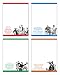 Novelty Memo Pads (4 Items) - Funny Christmas Gift for Coworkers - Notepad Collection for Office Meetings with Retro Designs