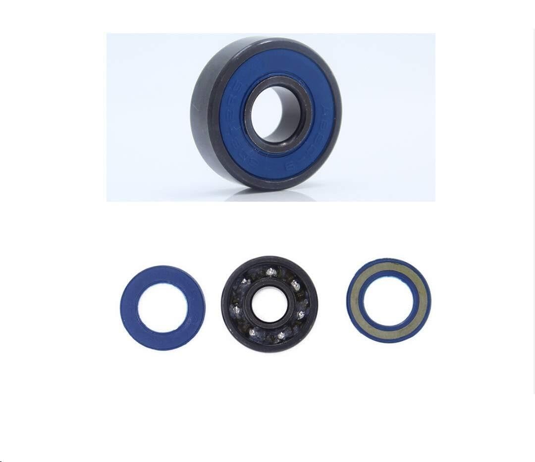 Lager, ABEC-9 608 2RS Inline-Rollschuh-Radlager RS Anti-Rost-Skateboard-Kugellager 608RS rot versiegelt 8 x 22 7 mm Welle (Größe: 16 Stück, Stil: blau) Verschleißfestigkeit