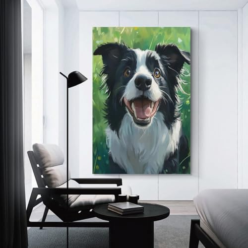 Impression sur toile Border Collie et grand tableau de décoration murale