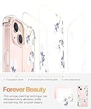 GVIEWIN Etui kompatybilne z iPhone'em 13 16.3 cm 2021 5G, kwiat, przezroczyste, TPU, smukłe etui, odporne na wstrząsy, ochronne, miękkie etui na telefon z serii Floden Lite, wiatrak/białe