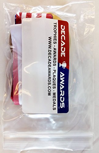 Decade Awards Wrestling Patriotic Medal, Gold - 2.75 Inch Wide First Place Medallion With Stars And Stripes American Flag V Neck Ribbon #TOP3