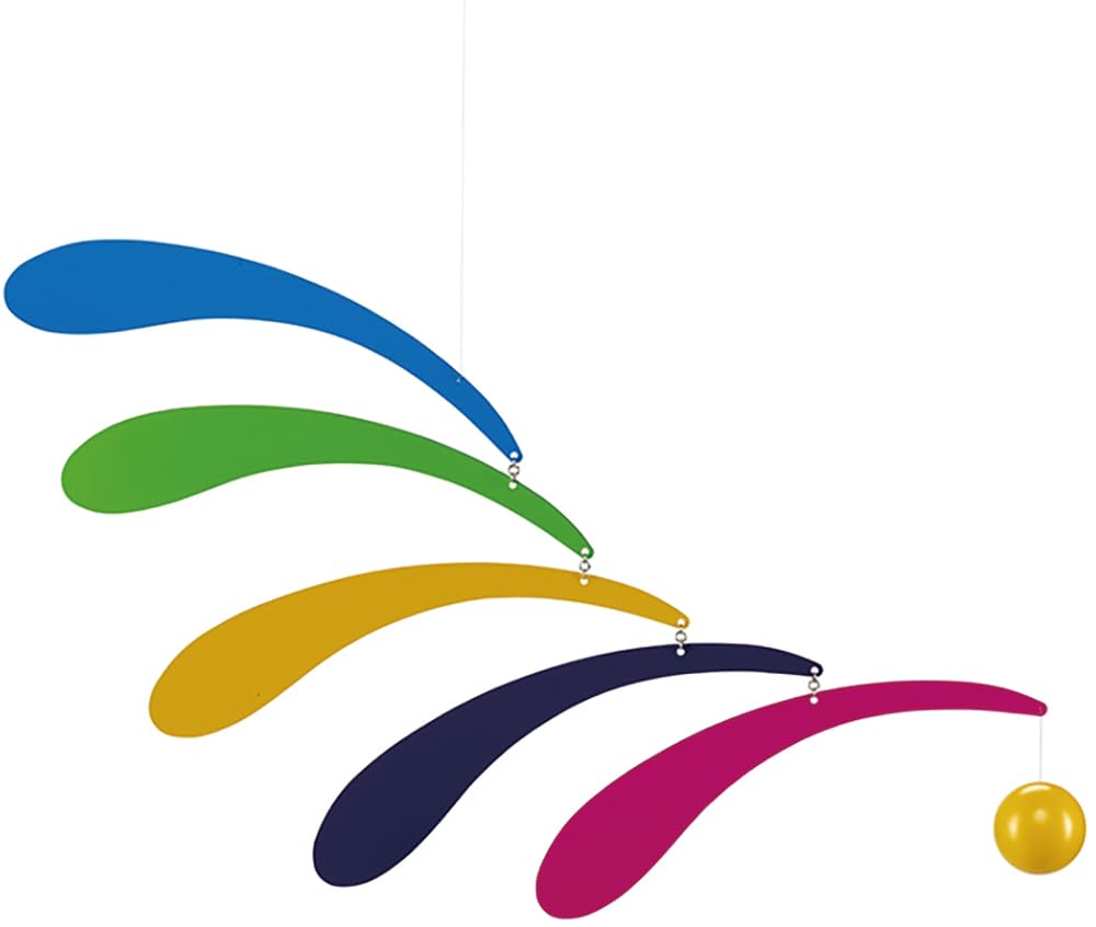 Flensted Mobiles - Flowing Rhythm, Regenbogen - Mobile - Windspiel - 30x45cm