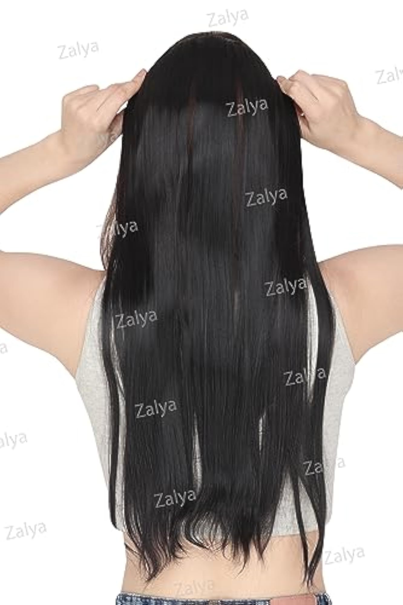 24-Inch Black Straight Synthetic Hair Extension