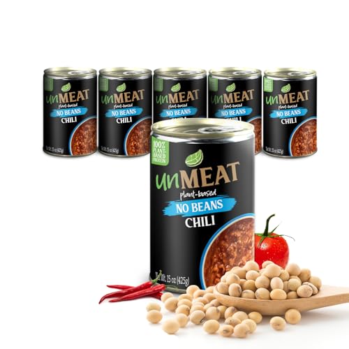 unMEAT Plant-Based Chili No Beans, Vegan, 15 oz, 6 Pack